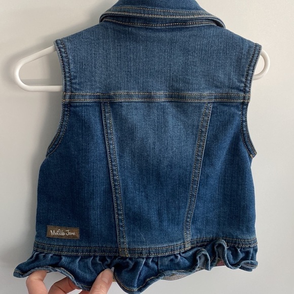 Matilda Jane Ruffle Jean Vest EUC - Picture 4 of 5